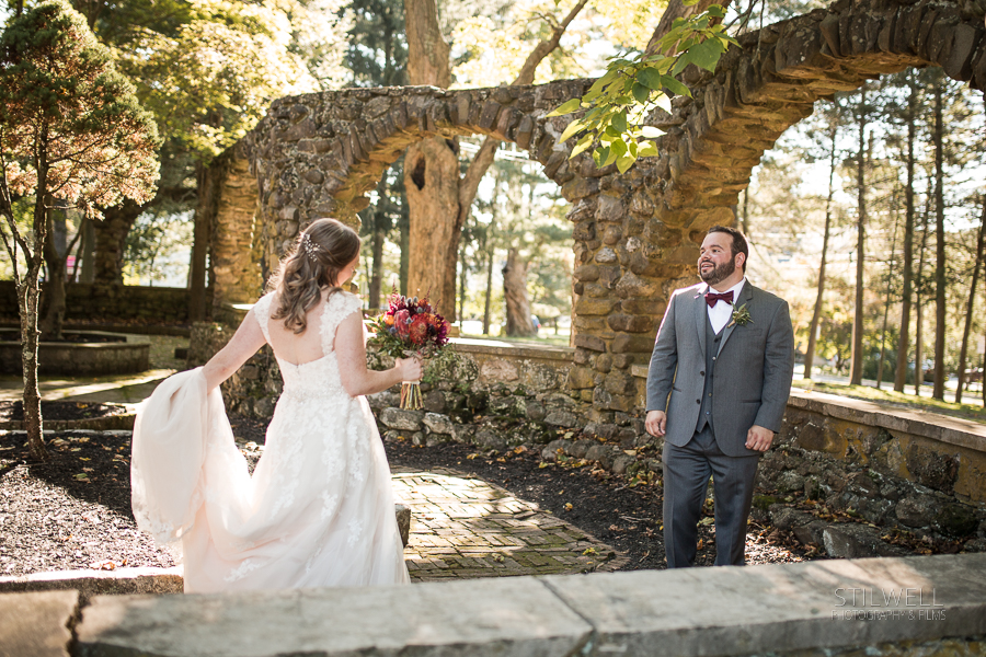 First Look Brotherhood Winery NY Wedding