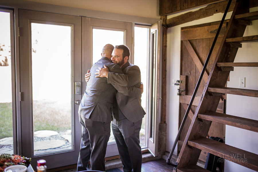 Groom and Best Man Hudson Valley Wedding Photography