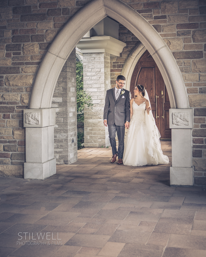 Bride and Groom Church Portrait