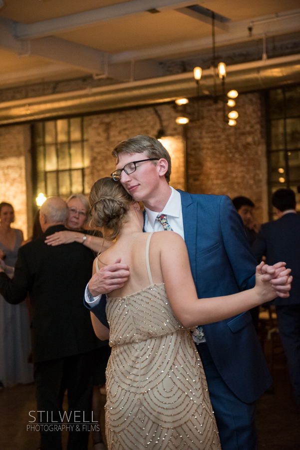 Bride and Groom Dance Senate Garage Reception