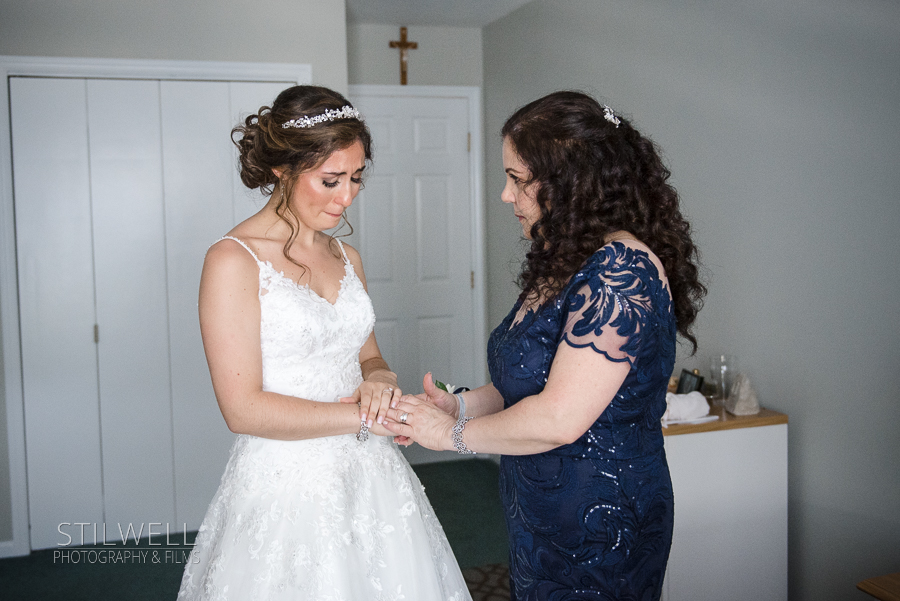 Bride and Mom getting ready