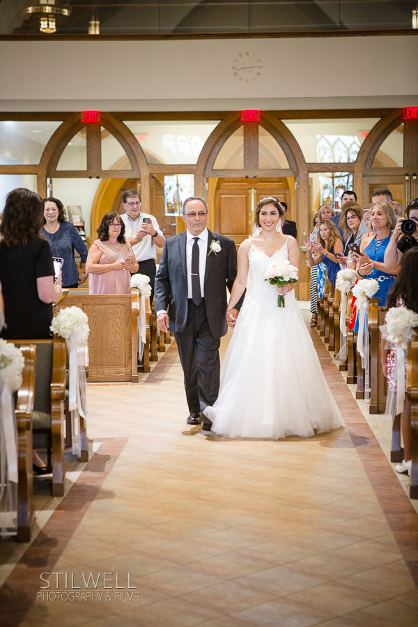 Bride with Dad at Ceremony