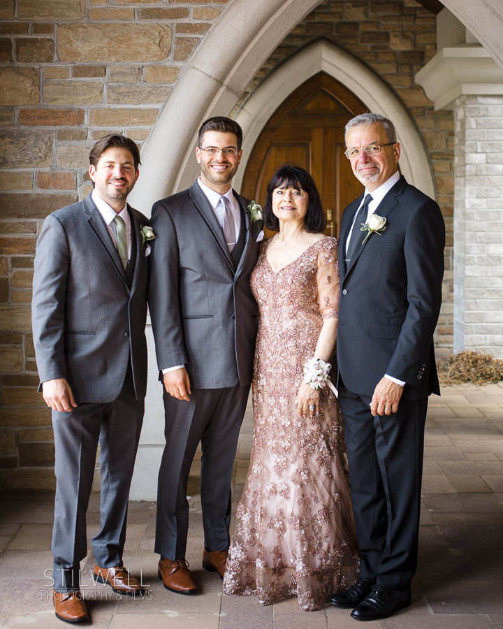 Groom and Family Dutchess County Church