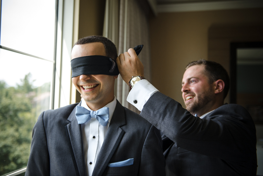 Blindfolded Groom Rye Whitby Castle Photographer