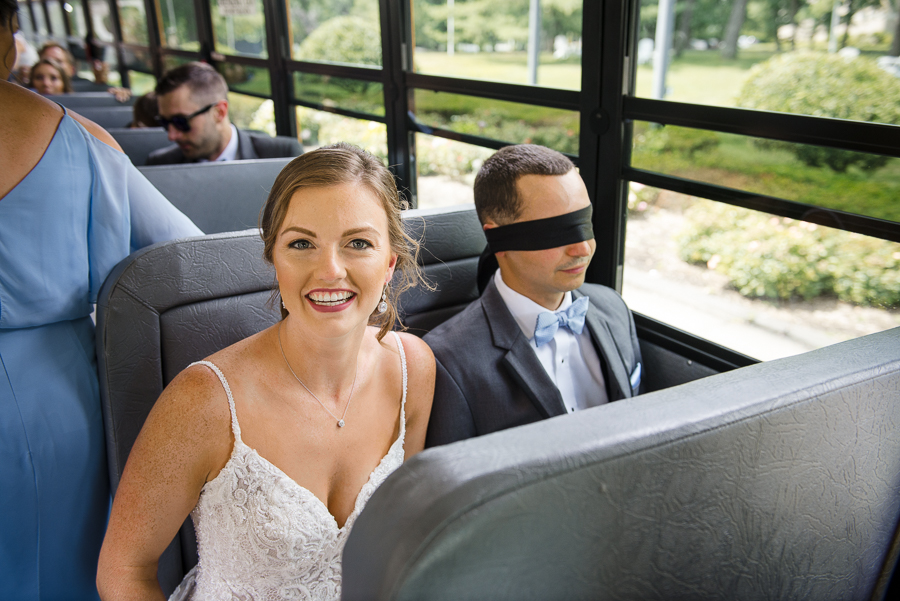 Blindfolded Groom Whitby Castle Wedding