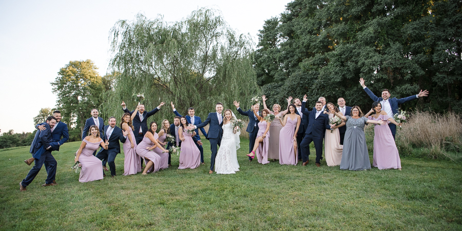 Bridal Party Fun at Vineyard Wedding