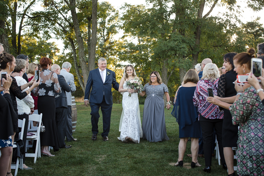 Bride Processional Outdoor Wedding