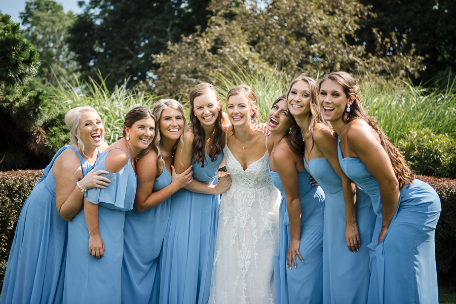 Bride and Bridesmaids Whitby Castle Rye Wedding Photographer