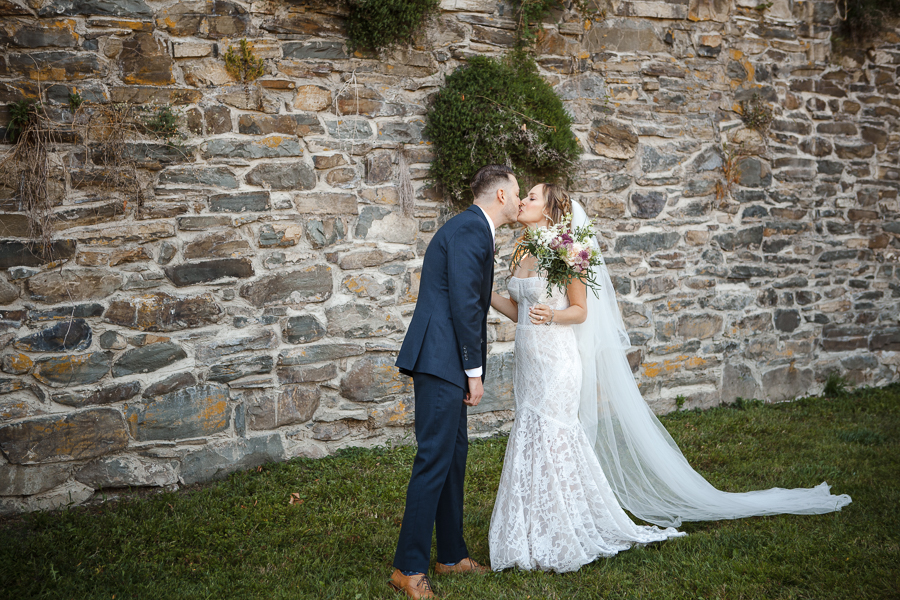 First Look Red Maple Vineyard Wedding Photographer