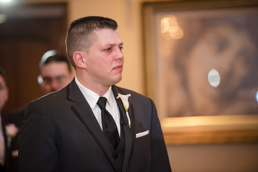 Groom Il Villaggio NJ Wedding Ceremony