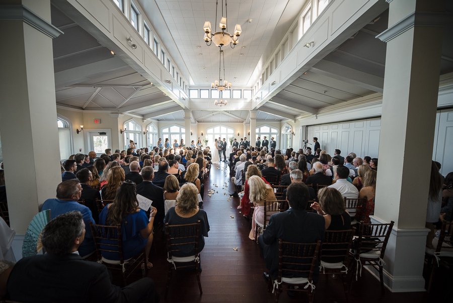 Indoor Ceremony Whitby Castle Rye NY Wedding