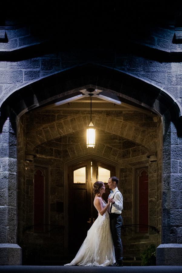 Night Wedding Portrait Photography Whitby Castle NY