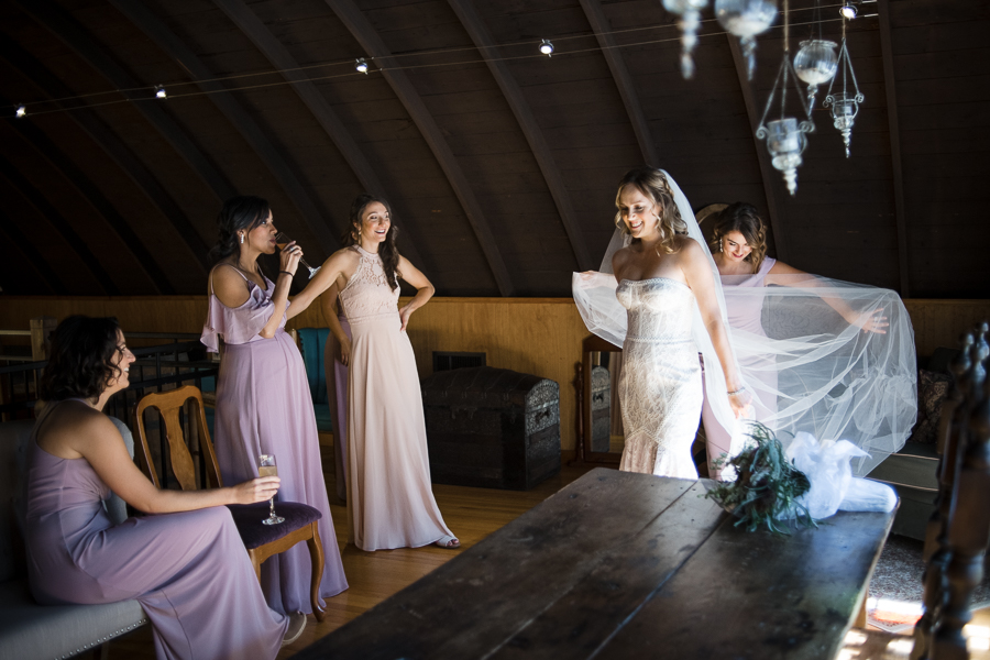 Red Maple Vineyard Bride and Bridesmaids