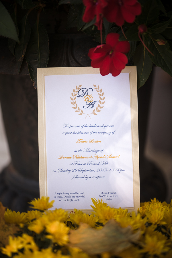 Wedding Invitation F.E.A.S.T. at Round Hill Photographer