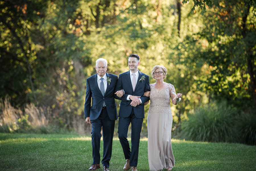 Wedding Processional Red Maple Vineyard