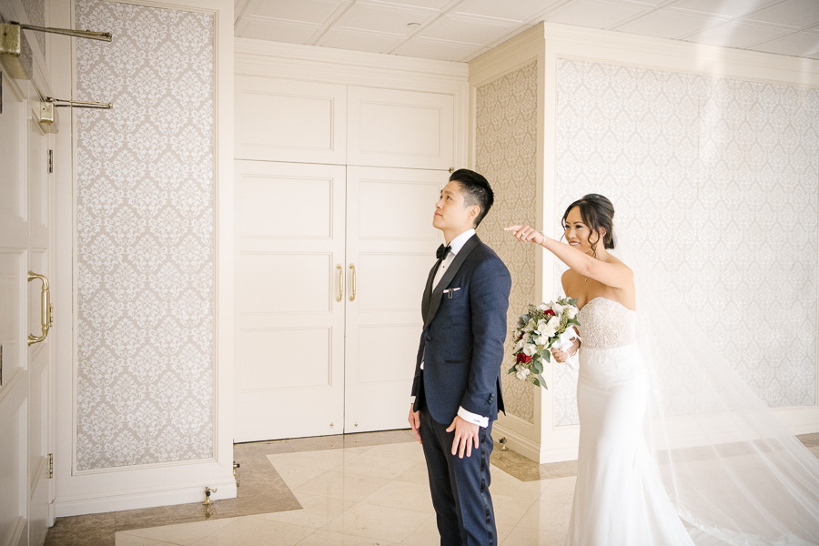 First Look New Rochelle NY Wedding