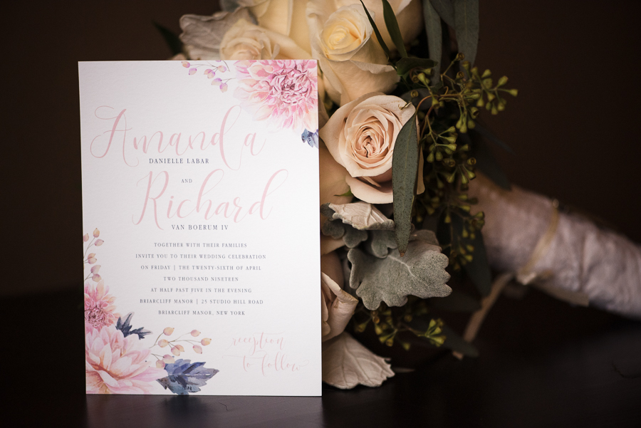 Westchester Wedding Photographer Invitation Details