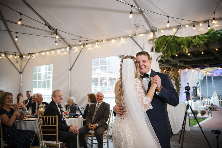 First Dance Fairfield CT Backyard Wedding