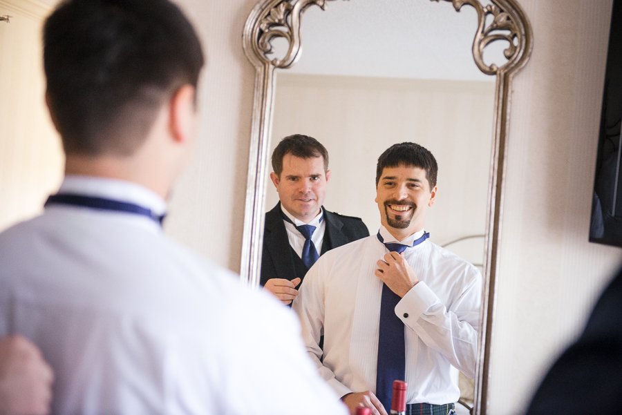 Groom Getting Ready Poughkeepsie New York Wedding Photography