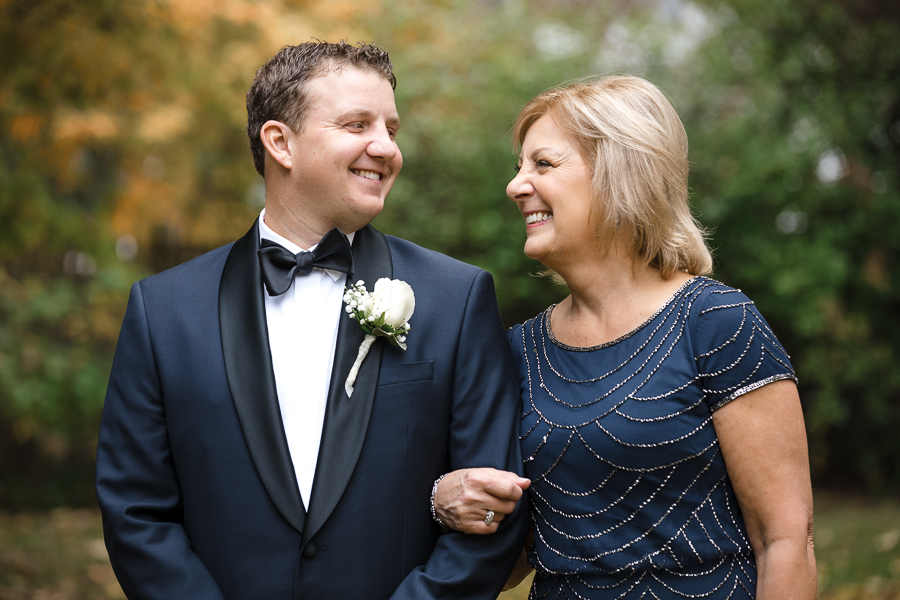 Groom and Mom Fairfield CT Wedding